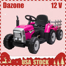 12V Kids Ride-On Tractor with Trailer and Remote Control, Battery Powered Toy Vehicle Magic Cars 1