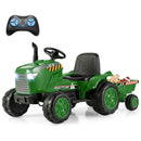 12V Electric Toy Tractor with Trailer for Kids, 2-in-1 Ride-On Car with Lights and Horn Magic Cars Variant 0