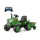 Green 12V Kids Ride-On Tractor with Trailer and Remote Magic Cars 10