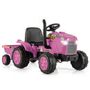 Green 12V Kids Ride-On Tractor with Trailer and Remote Magic Cars 8