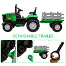 12V Battery-Powered Kids Electric Ride-On Tractor with Trailer and Remote Control Toy Car Magic Cars 9