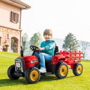 12V Kids Ride-On Tractor with Trailer, Remote Control, and LED Headlights Magic Cars 10