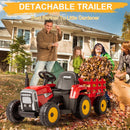 12V Kids Ride-On Tractor with Trailer, Remote Control, and LED Headlights Magic Cars 4