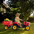12V Kids Ride-On Tractor with Trailer, Remote Control, and LED Headlights Magic Cars 6