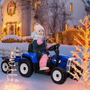 12V Battery-Powered Kids Ride-On Tractor with Trailer and Remote Control for Toddlers Magic Cars 8