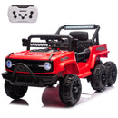 12V Electric Kids Ride-On Jeep Truck Toy with 6 Wheels and Remote Control, Red Magic Cars 0