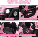 12V Battery-Powered Pink Kids Ride-On 4-Wheeler Truck with Remote Control Magic Cars 4