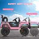 12V Battery-Powered Pink Kids Ride-On 4-Wheeler Truck with Remote Control Magic Cars 5