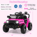 Pink 12V Electric Ride-On Truck for Kids Magic Cars 3
