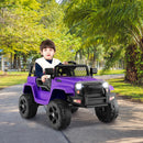 12V Purple Remote Control Kids Ride-On Truck with LED Lights Magic Cars 1