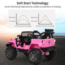 12V Black Ride-On Truck for Kids with Remote Control and LED Lights Magic Cars 11
