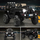12V Black Ride-On Truck for Kids with Remote Control and LED Lights Magic Cars 4