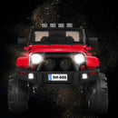 12V Red Remote-Controlled Kids Ride-On Truck with LED Lights Magic Cars 1