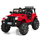 12V Red Remote-Controlled Kids Ride-On Truck with LED Lights Magic Cars 2