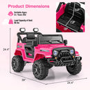12V Kids Ride-On Truck Car with Remote Control, Threaded Wheels, 3 Speeds, and LED Lights Magic Cars 1