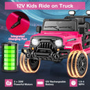 12V Kids Ride-On Truck Car with Remote Control, Threaded Wheels, 3 Speeds, and LED Lights Magic Cars 7
