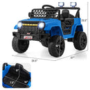 Navy 12V Kids Electric Truck with Parental Control and Music Player Magic Cars 3