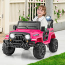 12V Pink Remote-Controlled Kids Truck with Threaded Wheels and 3 Speed Options Magic Cars 2