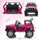 12V Electric Kids Ride-On 2-Seater Jeep Truck with Remote Control Magic Cars 12