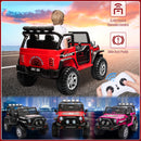12V Kids Electric Ride-On Jeep Truck Toy Car 2-Seater with Remote Control Magic Cars 4