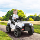 White 12V Children's Ride-On Truck with Remote Control and LED Lights Magic Cars 2