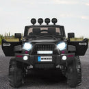 12V Kids Ride-On Truck with Remote Control and Double Magnetic Doors, Black Magic Cars 1