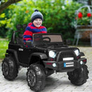 12V Kids Ride-On Truck with Remote Control and Double Magnetic Doors, Black Magic Cars 2
