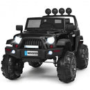 12V Kids Ride-On Truck with Remote Control and Double Magnetic Doors, Black Magic Cars 3