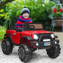 12V Kids Ride-On Truck with Remote Control and Double Magnetic Doors in Red Magic Cars 2