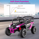 12V Pink Kids UTV Ride-On Car with Remote Control, LED Lights, and 3 Speed Options for Ages 3+ Magic Cars 6