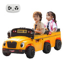 12V Electric 2-Seater Kids School Bus Ride-On Toy Car with Remote Control Magic Cars 0