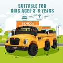 12V Electric 2-Seater Kids School Bus Ride-On Toy Car with Remote Control Magic Cars 6