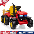 12V Kids Ride-On Tractor with Trailer, LED Lights, Music, and Remote Control Magic Cars 7