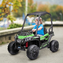 12V Kids UTV with Music, Lights, MP3/USB, Suspension, Green Magic Cars 0