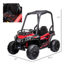 12V Kids UTV with Music, Lights, MP3/USB, Suspension – Red Magic Cars 1