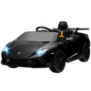 12V Licensed Lamborghini Huracan Electric Ride-On Car for Kids Ages 3-6 Black Magic Cars 3
