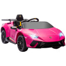 12V Licensed Lamborghini Huracan Electric Ride-On Car for Kids Ages 3-6 Pink Magic Cars 0