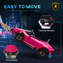 12V Licensed Lamborghini Huracan Electric Ride-On Car for Kids Ages 3-6 Pink Magic Cars 5