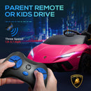 12V Licensed Lamborghini Huracan Electric Ride-On Car for Kids Ages 3-6 Pink Magic Cars 6