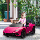 12V Licensed Lamborghini Huracan Electric Ride-On Car for Kids Ages 3-6 Pink Magic Cars 8