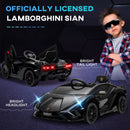 12V Licensed Lamborghini Sian Electric Ride-On Car for Kids in Black Magic Cars 7