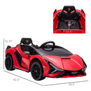 12V Licensed Lamborghini SIAN Electric Ride-On Car for Kids in Red Magic Cars 1