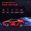 12V Licensed Lamborghini SIAN Electric Ride-On Car for Kids in Red Magic Cars 4