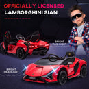 12V Licensed Lamborghini SIAN Electric Ride-On Car for Kids in Red Magic Cars 7