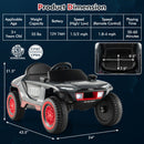 12V Licensed Audi E-tron Kids Ride-On Racing Car with Remote Control and Lights Gray Magic Cars 1
