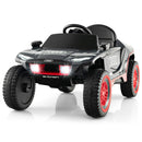 12V Licensed Audi E-tron Kids Ride-On Racing Car with Remote Control and Lights Gray Magic Cars 9
