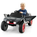 12V Licensed Audi E-tron Kids Ride-On Racing Car with Remote Control and Lights Gray Magic Cars Variant 0