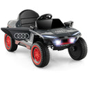 12V Licensed Audi Kids Ride-On E-tron Racing Car with Remote Control and Lights Gray Magic Cars 0