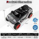 12V Licensed Audi Kids Ride-On E-tron Racing Car with Remote Control and Lights Gray Magic Cars 1