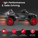 12V Licensed Audi Kids Ride-On E-tron Racing Car with Remote Control and Lights Gray Magic Cars 5